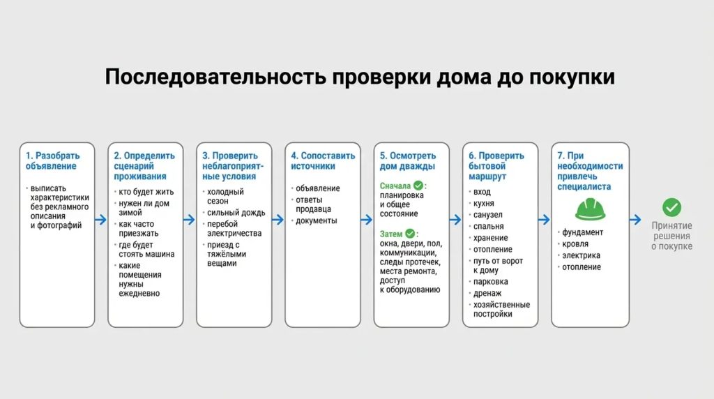 Последовательность проверки дома до покупки